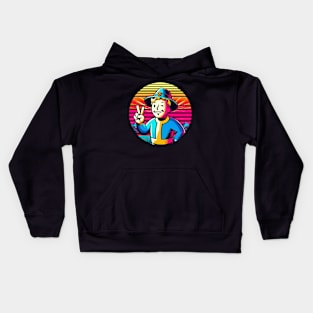 80s retro vintage Vault B Kids Hoodie